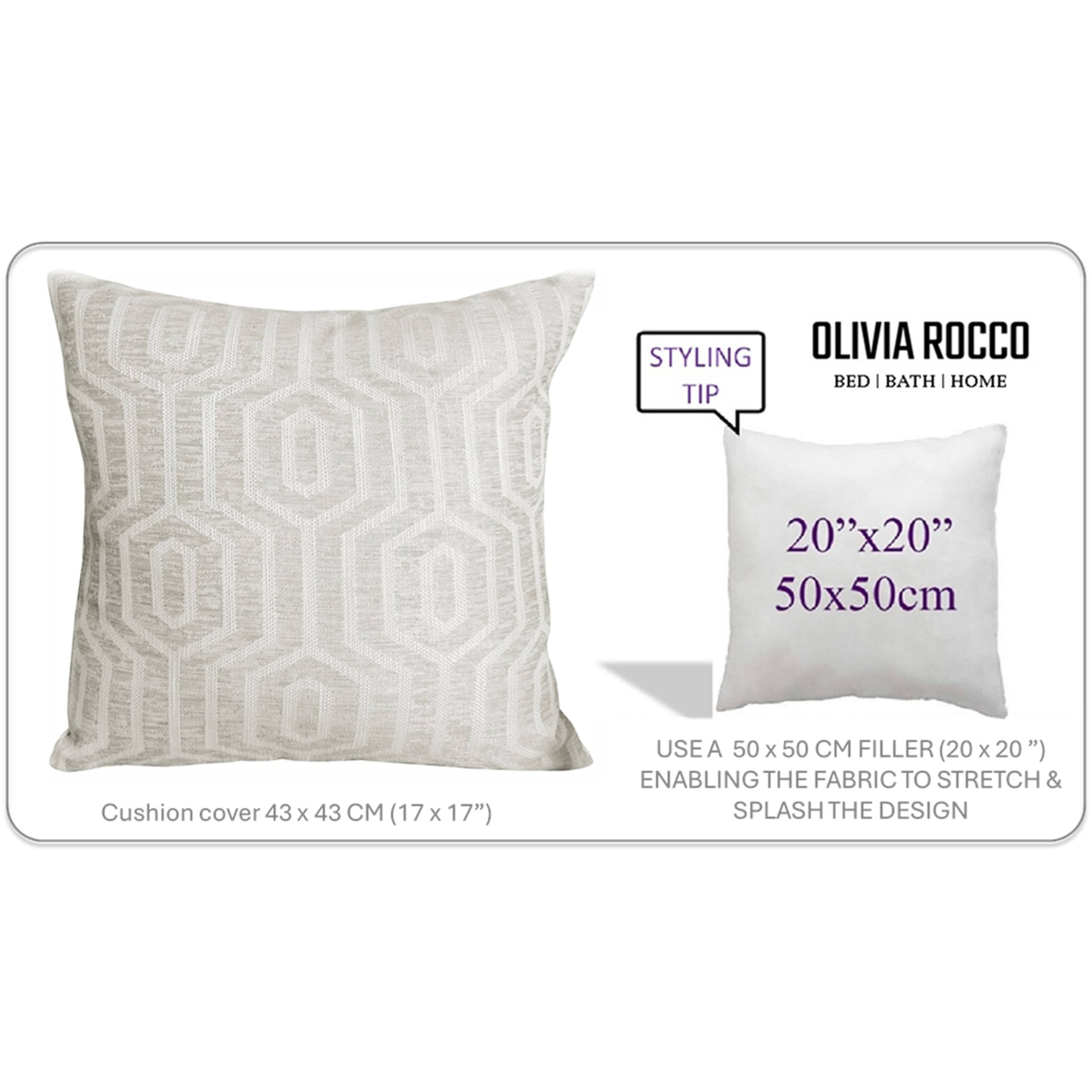Image of OLIVIA ROCCO Paris Cushion Covers 2 Pack Modern Natural Decorative Square Scatter