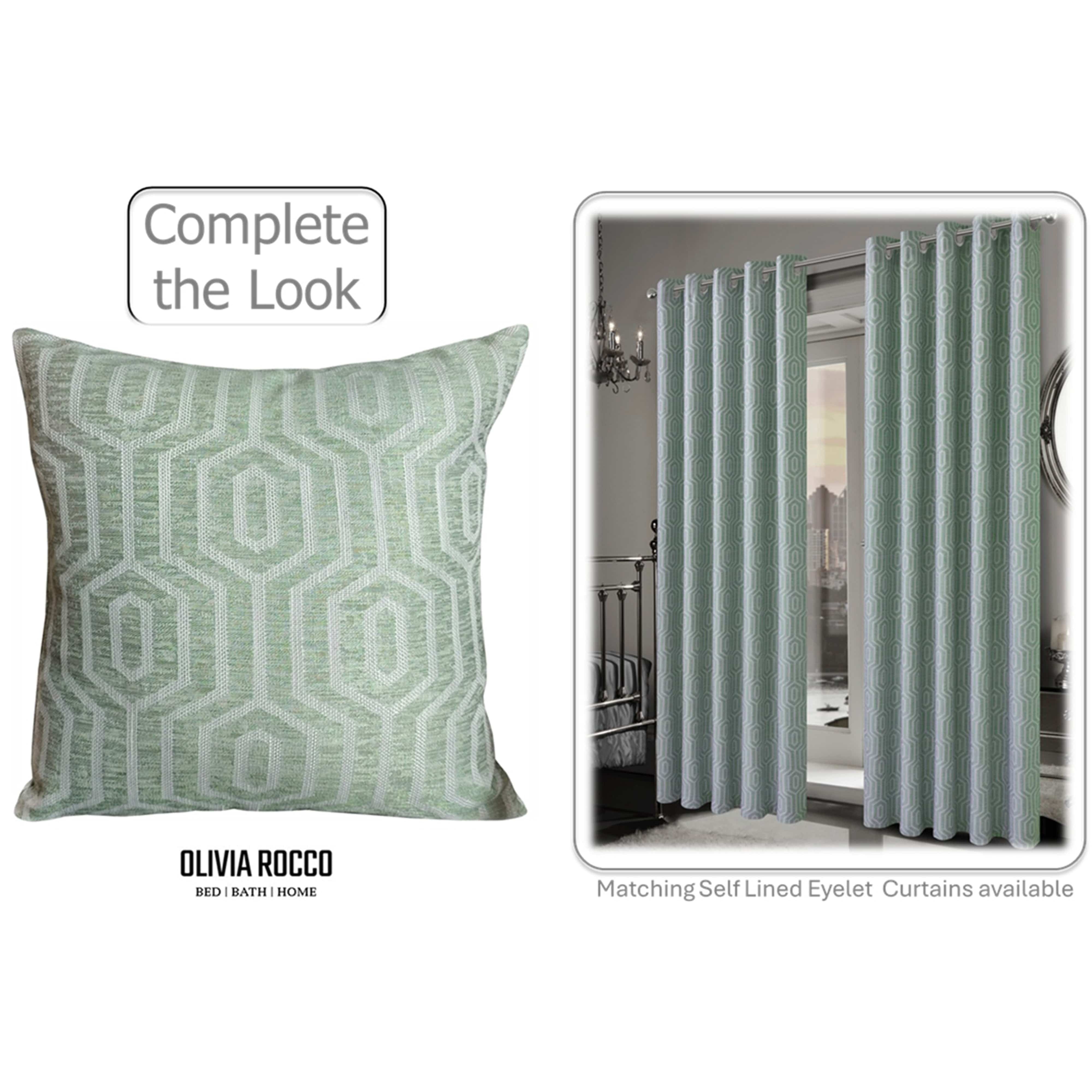 Image of OLIVIA ROCCO Paris Cushion Covers Two Pack Modern Sage Green Decorative Square Scatter