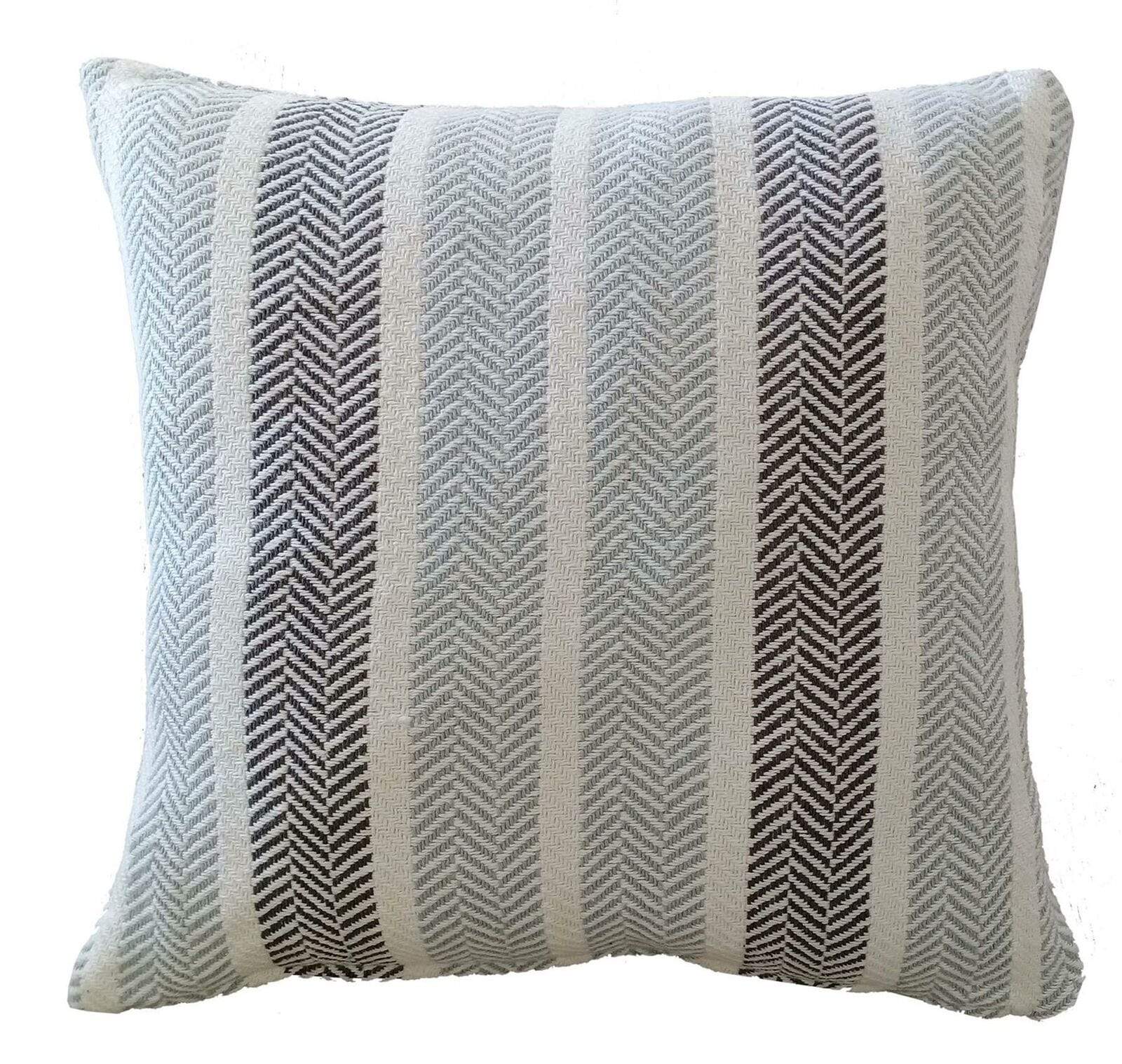 Image of OLIVIA ROCCO Cushion Covers Striped Indian Cotton Indoor Outdoor With Discreet Zipper