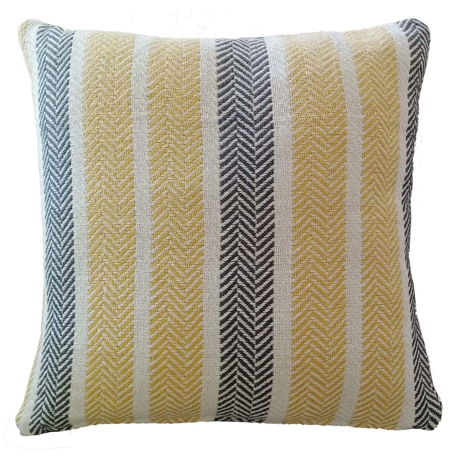Image of OLIVIA ROCCO Cushion Covers Striped Indian Cotton Indoor Outdoor With Discreet Zipper