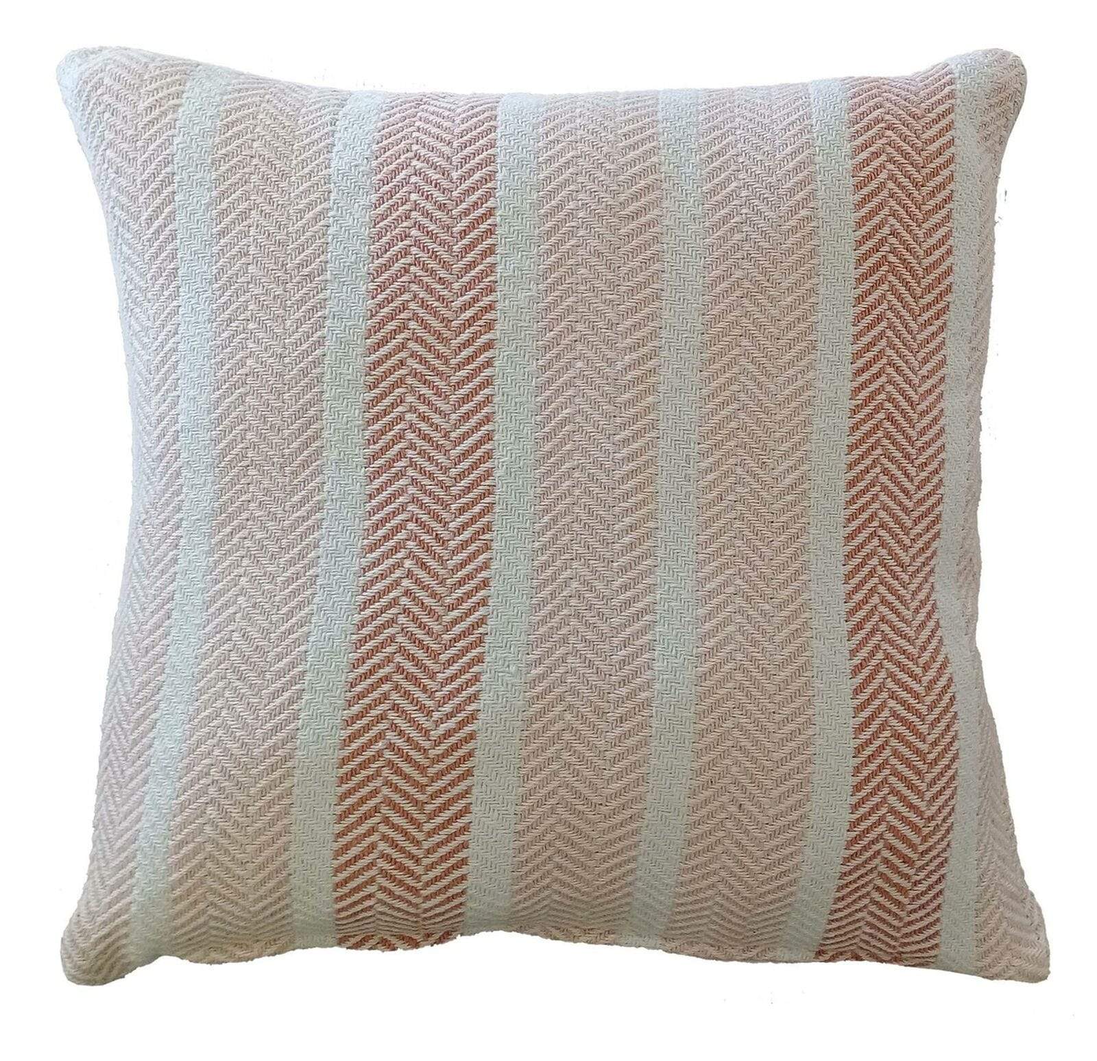 Image of OLIVIA ROCCO Cushion Covers Striped Indian Cotton Indoor Outdoor With Discreet Zipper