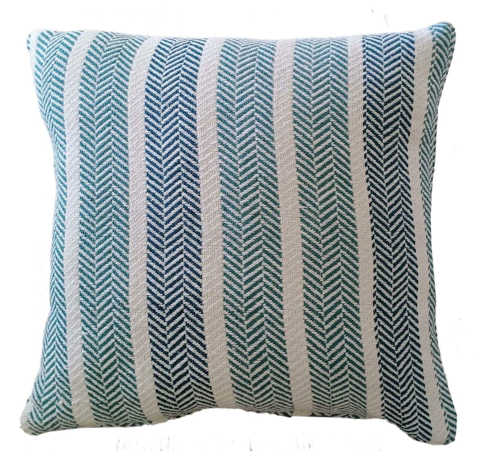 Image of OLIVIA ROCCO Cushion Covers Striped Indian Cotton Indoor Outdoor With Discreet Zipper
