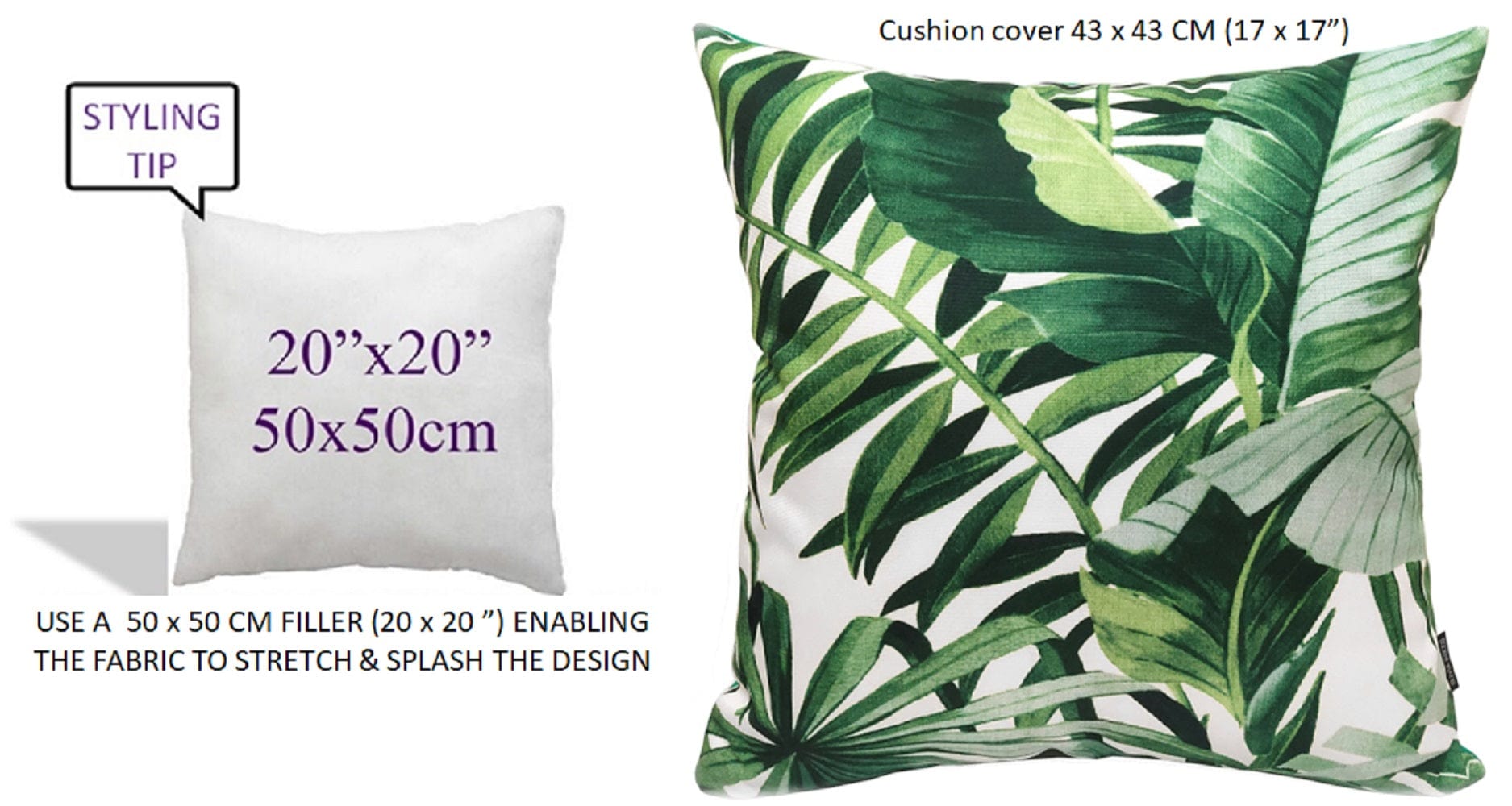 Image of OLIVIA ROCCO Cushion Covers Jamil Green Waterproof 43x43 cm Reversible Breathable Indoor