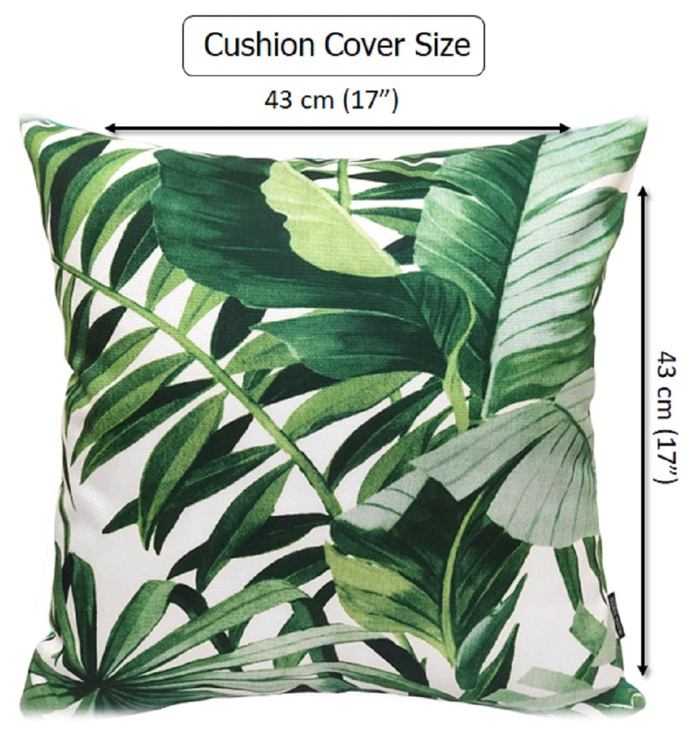 Image of OLIVIA ROCCO Cushion Covers Jamil Green Waterproof 43x43 cm Reversible Breathable Indoor