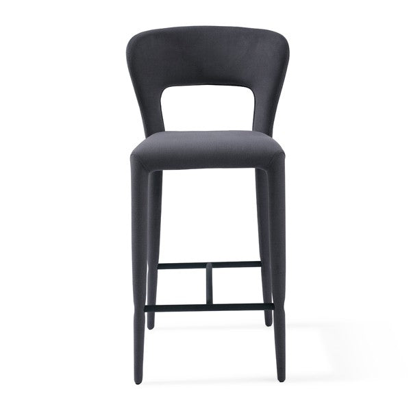 Image of Pari I Bar Stool - Luxe Cinder Grey