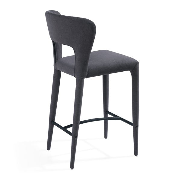 Image of Pari I Bar Stool - Luxe Cinder Grey