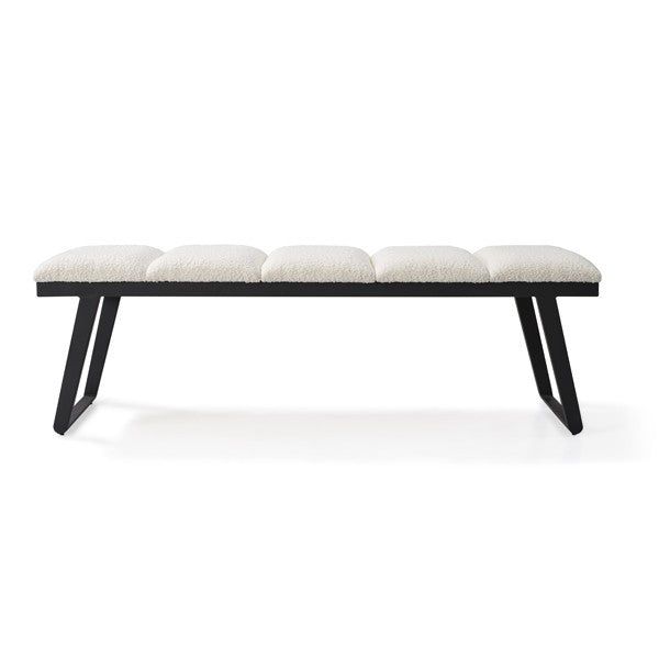 Image of Ponce Bench - Chex Polar Bouclé
