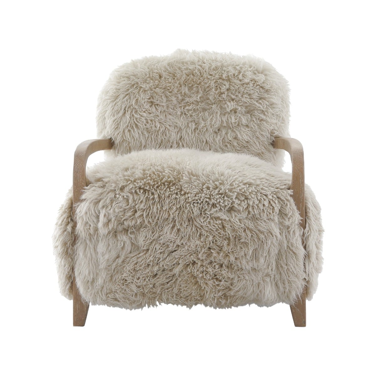 Image of Baaarb Real Sheepskin Accent Chair Genuine Sheepskin Designer Seating