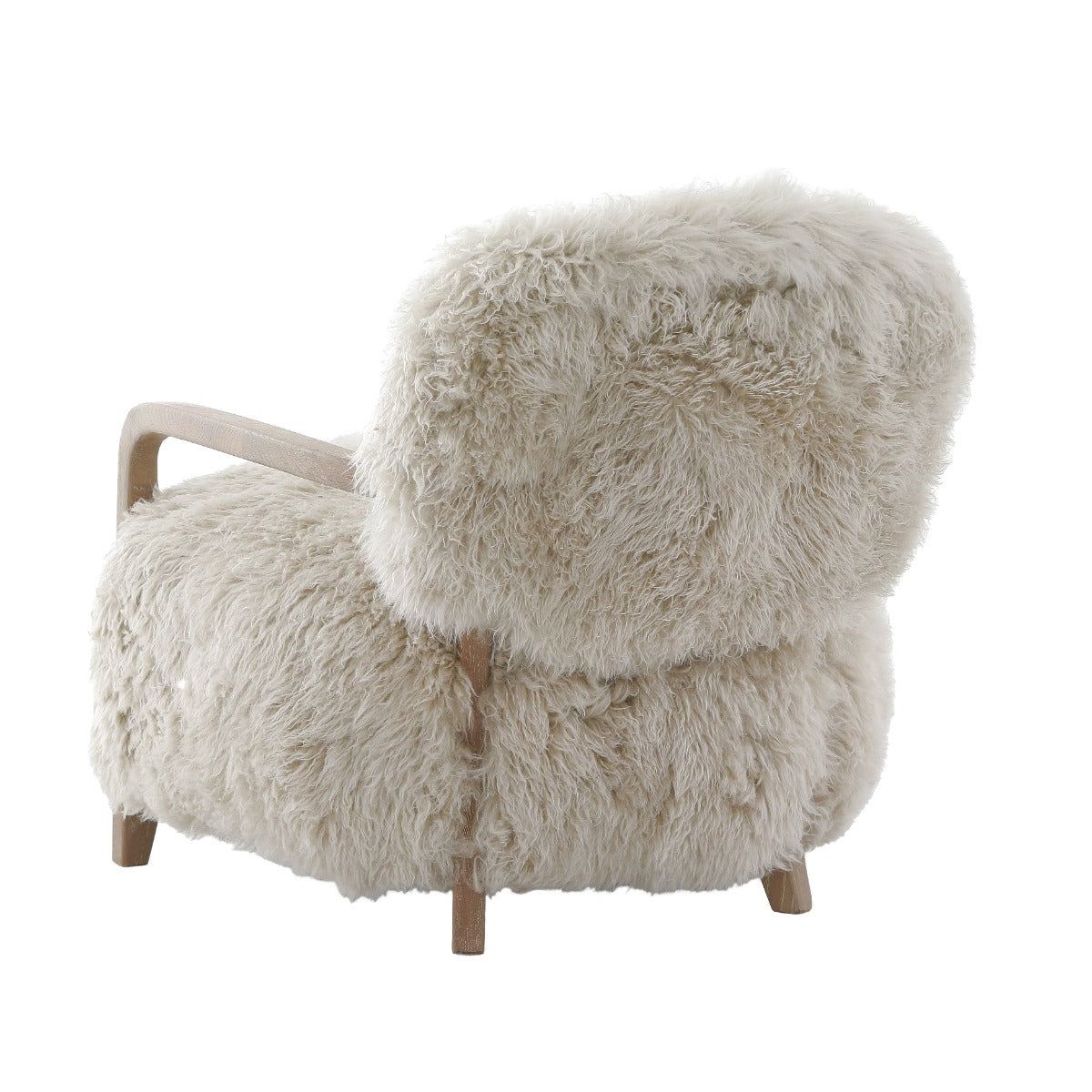 Image of Baaarb Real Sheepskin Accent Chair Genuine Sheepskin Designer Seating