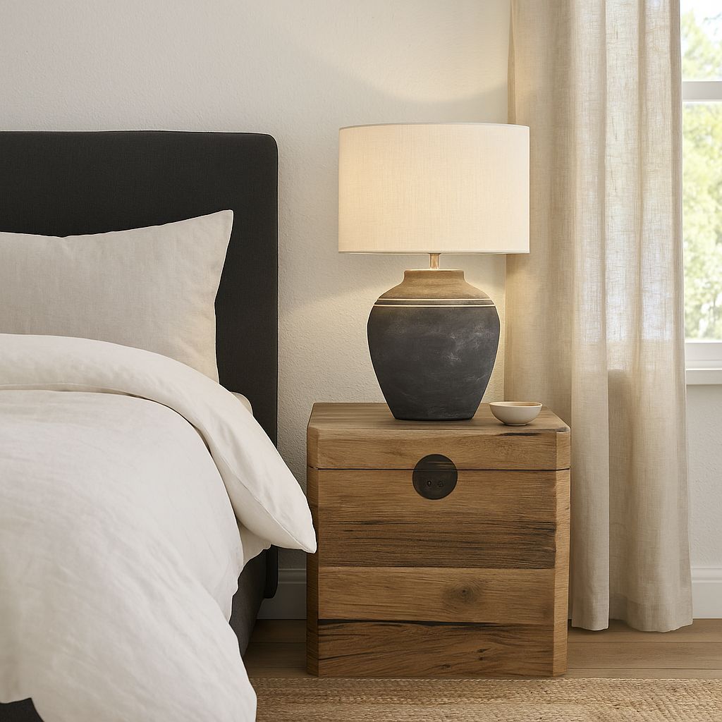 Image of Reclaimed Oak Bedside Trunk