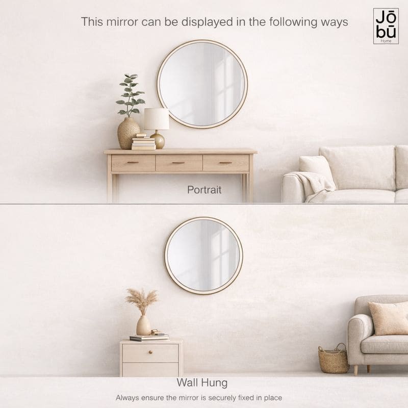 Image of Rei - Extra Large Round Black Metal Circle Mirror - 120cm x 120cm