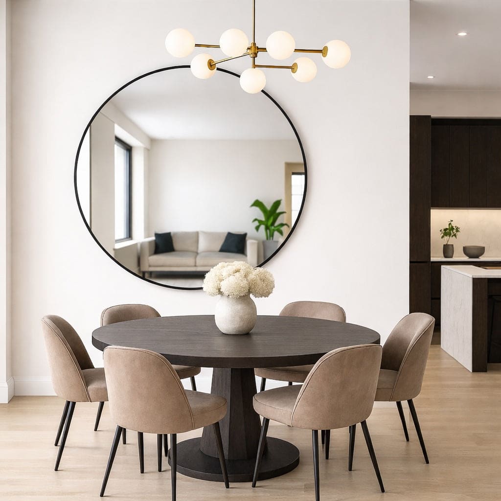 Image of Rei - Extra Large Round Black Metal Circle Mirror - 120cm x 120cm
