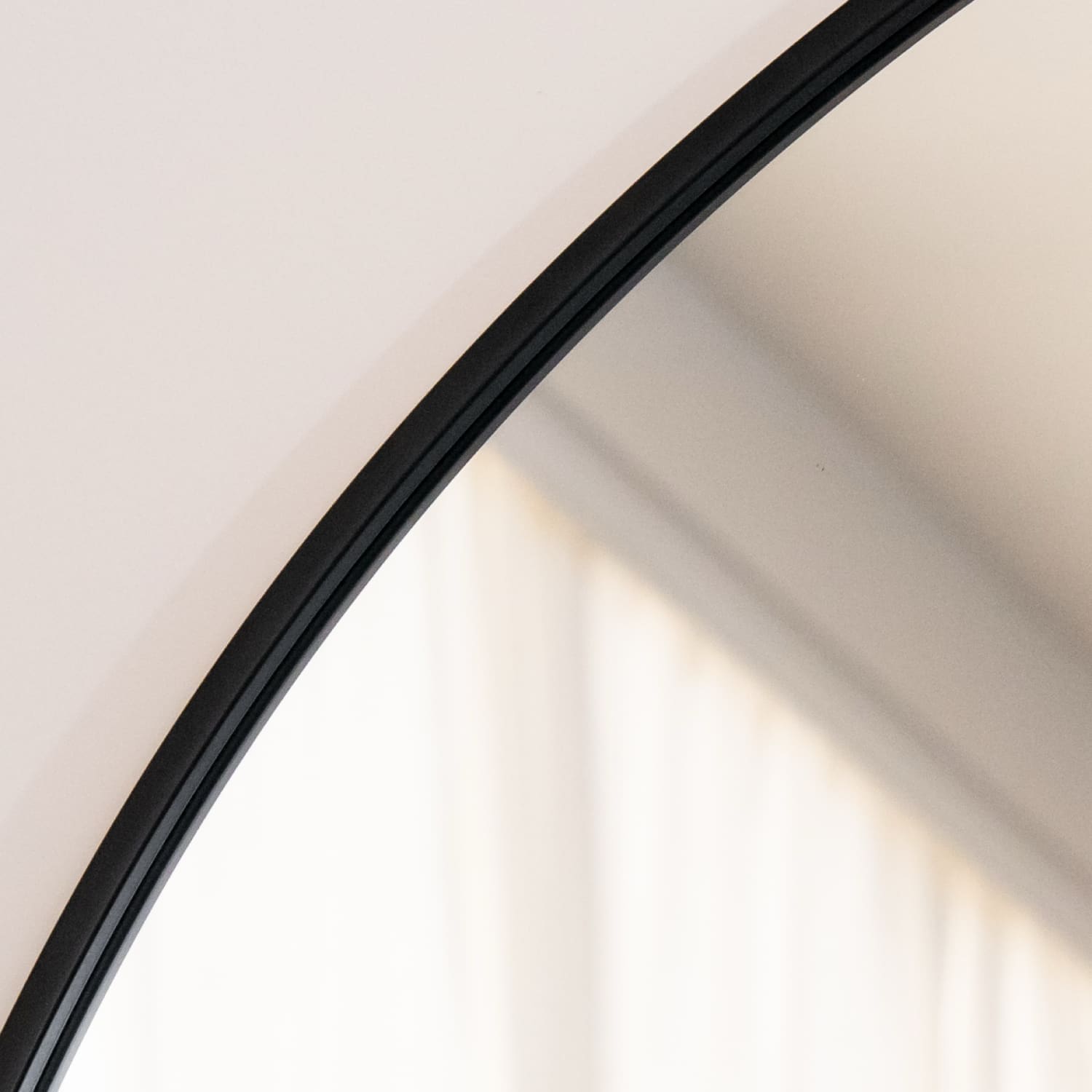 Image of Rei - Extra Large Round Black Metal Circle Mirror - 120cm x 120cm