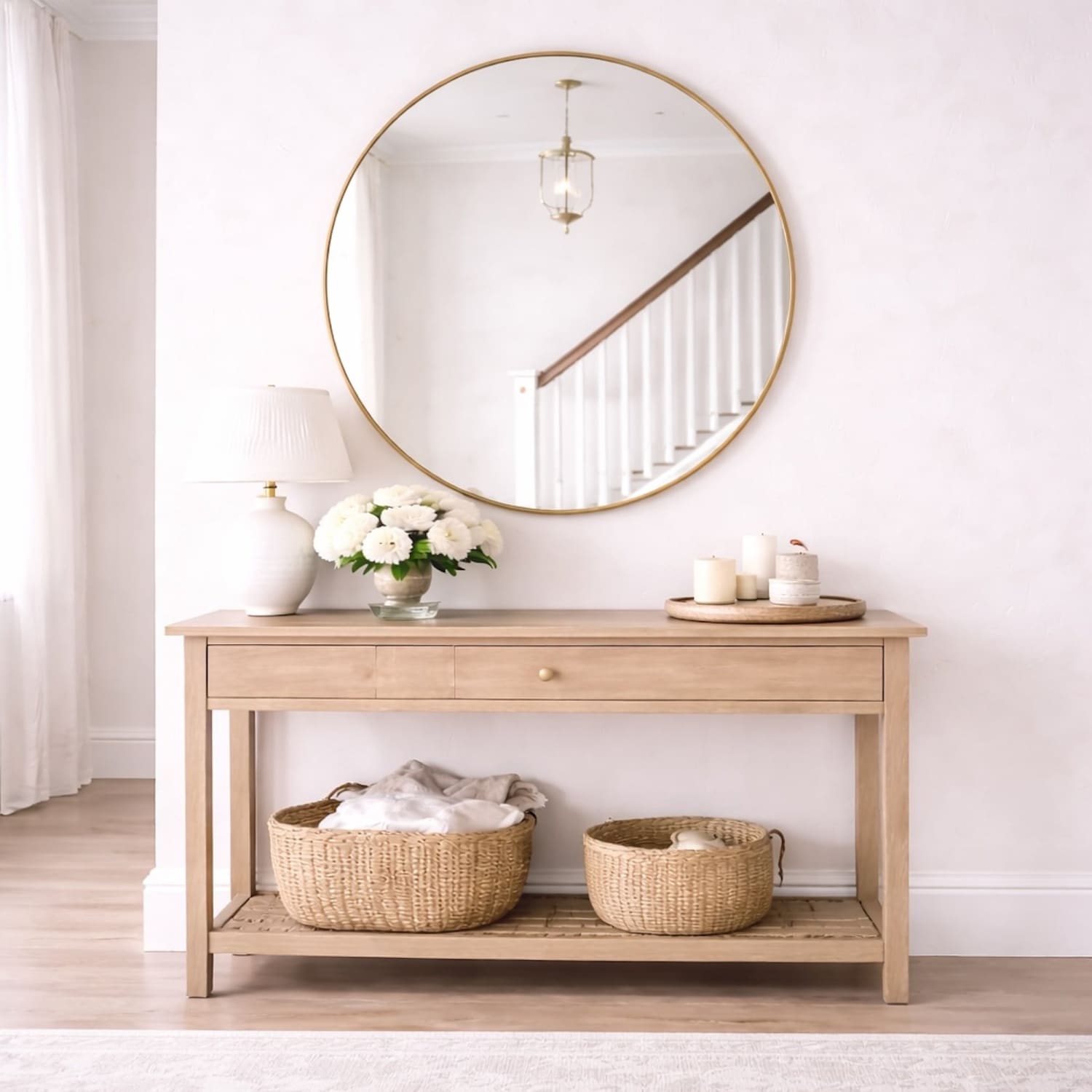 Image of Rei - Extra Large Round Gold Metal Circle Mirror - 120cm x 120cm