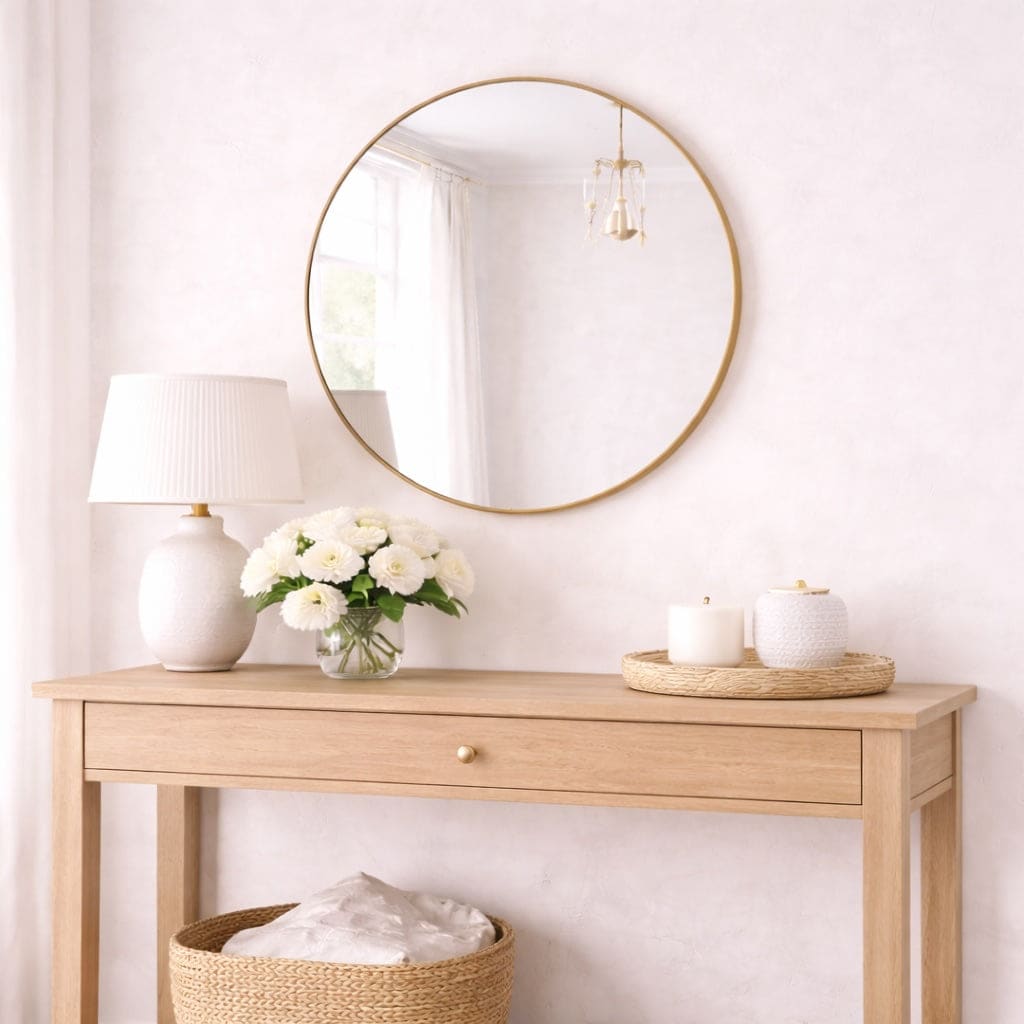 Image of Rei - Round Gold Metal Circle Mirror - 50cm x 50cm