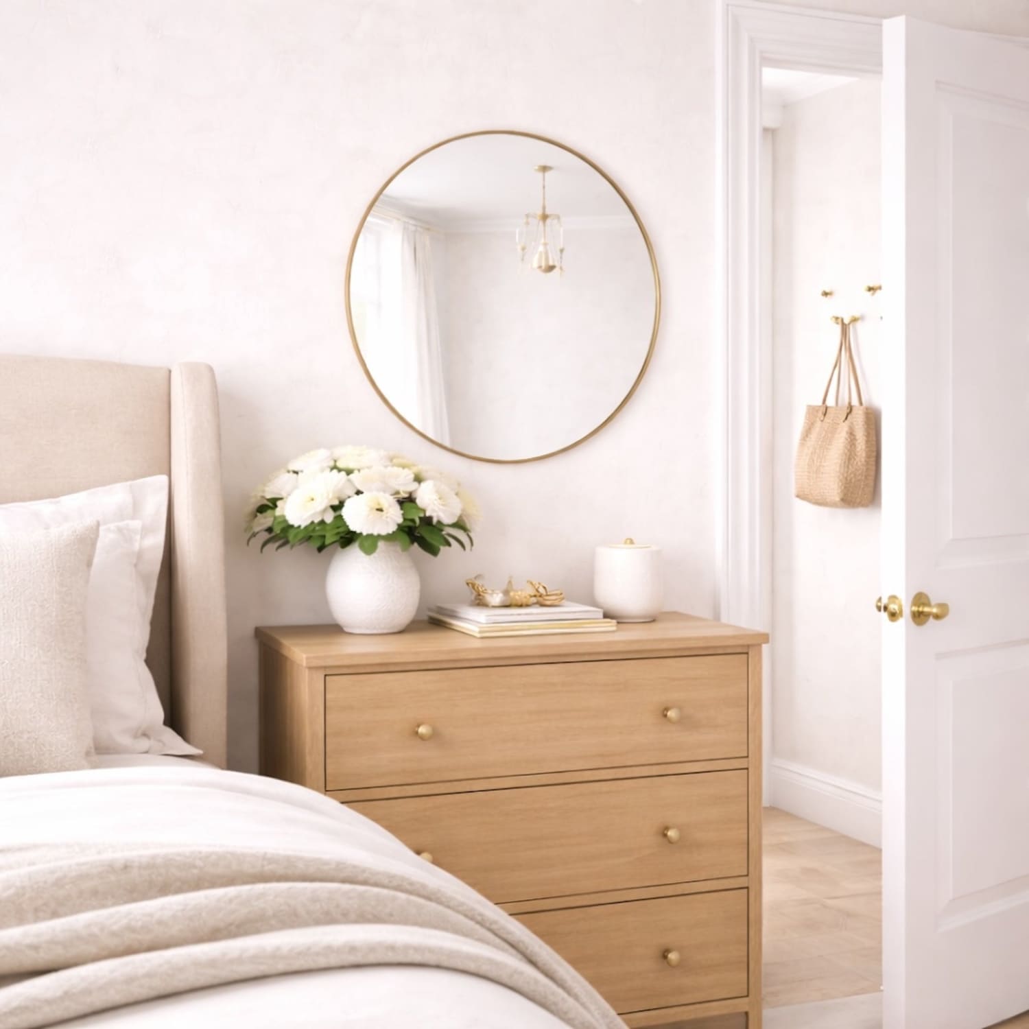 Image of Rei - Round Gold Metal Circle Mirror - 50cm x 50cm