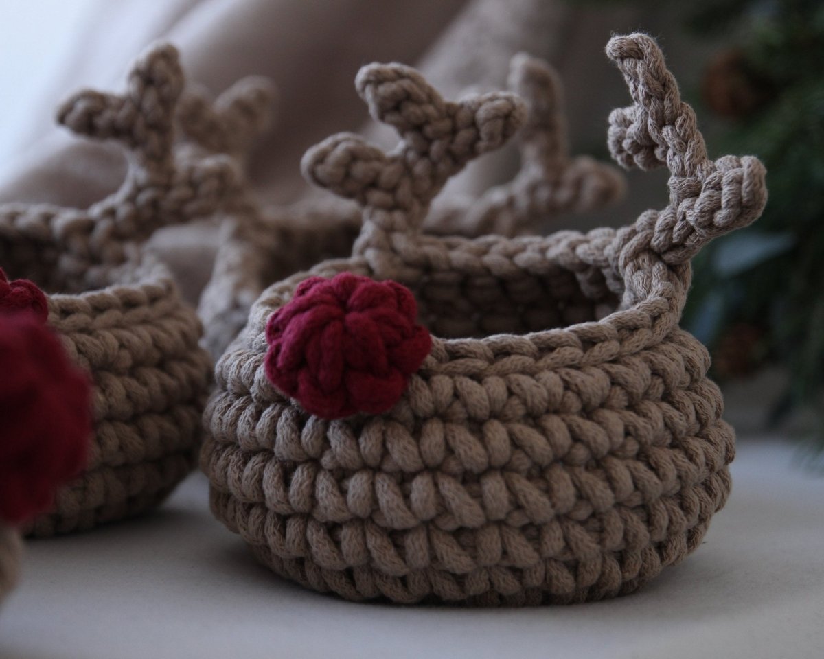 Image of Reindeer basket | mocha
