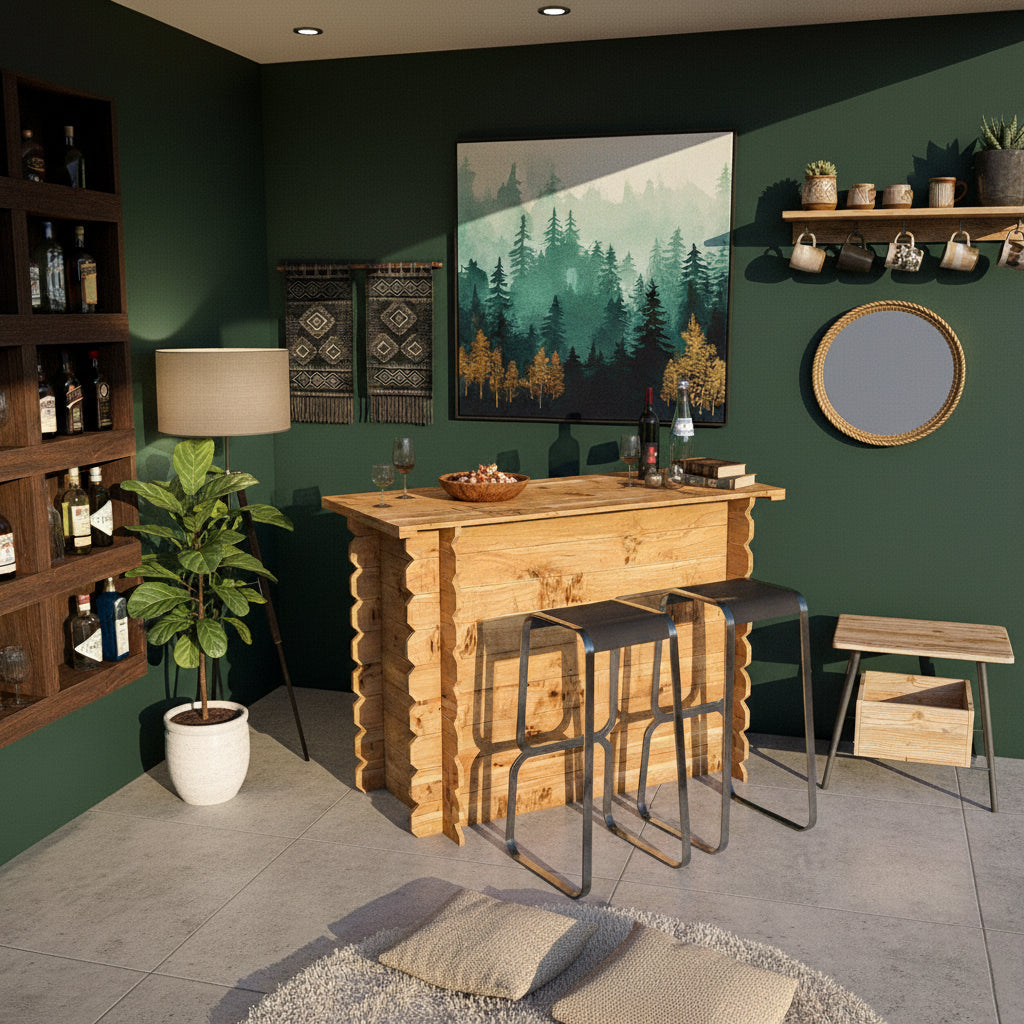 Image of Rustic Wooden Interlock Bar