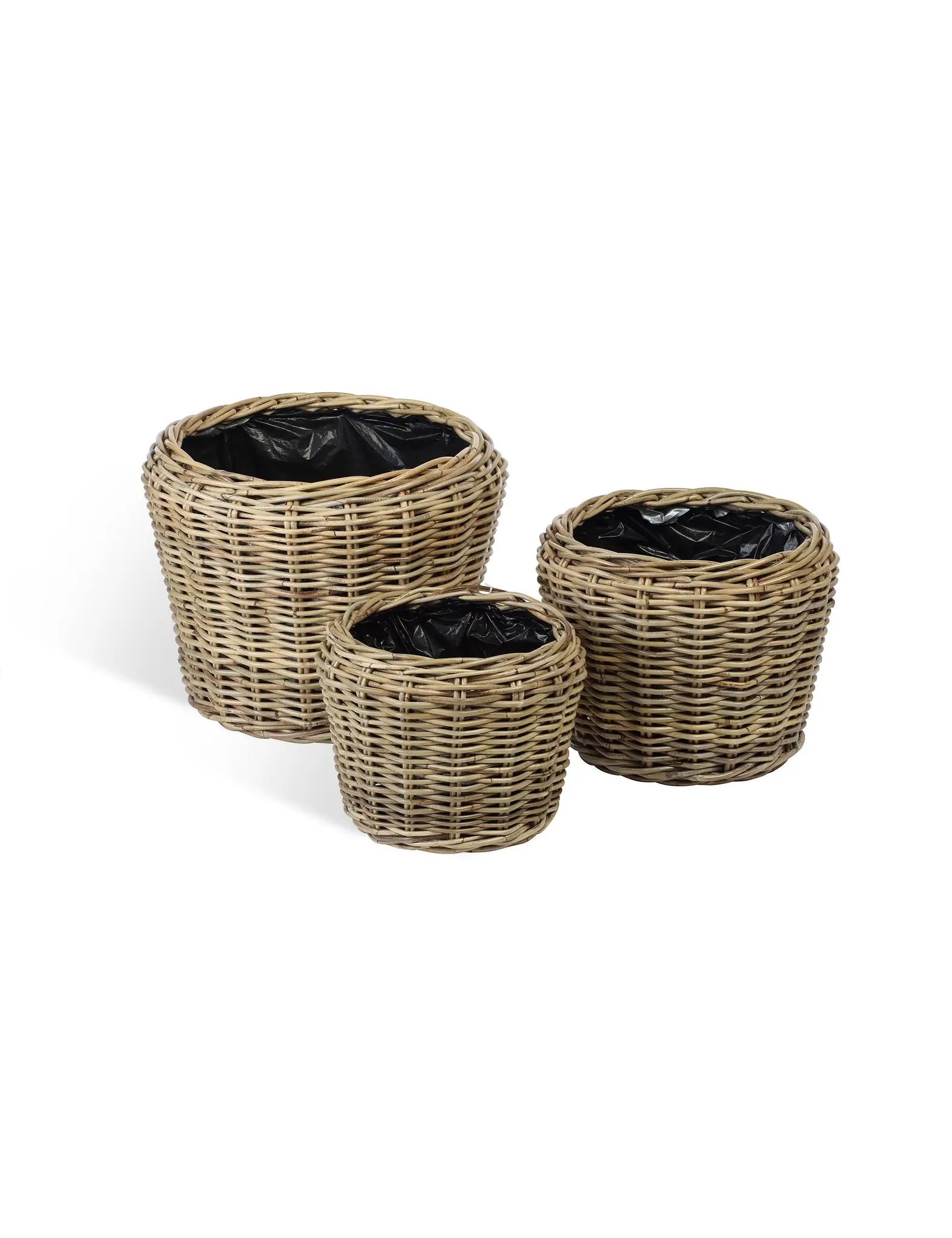 Set of 3 Lined Plant Baskets
