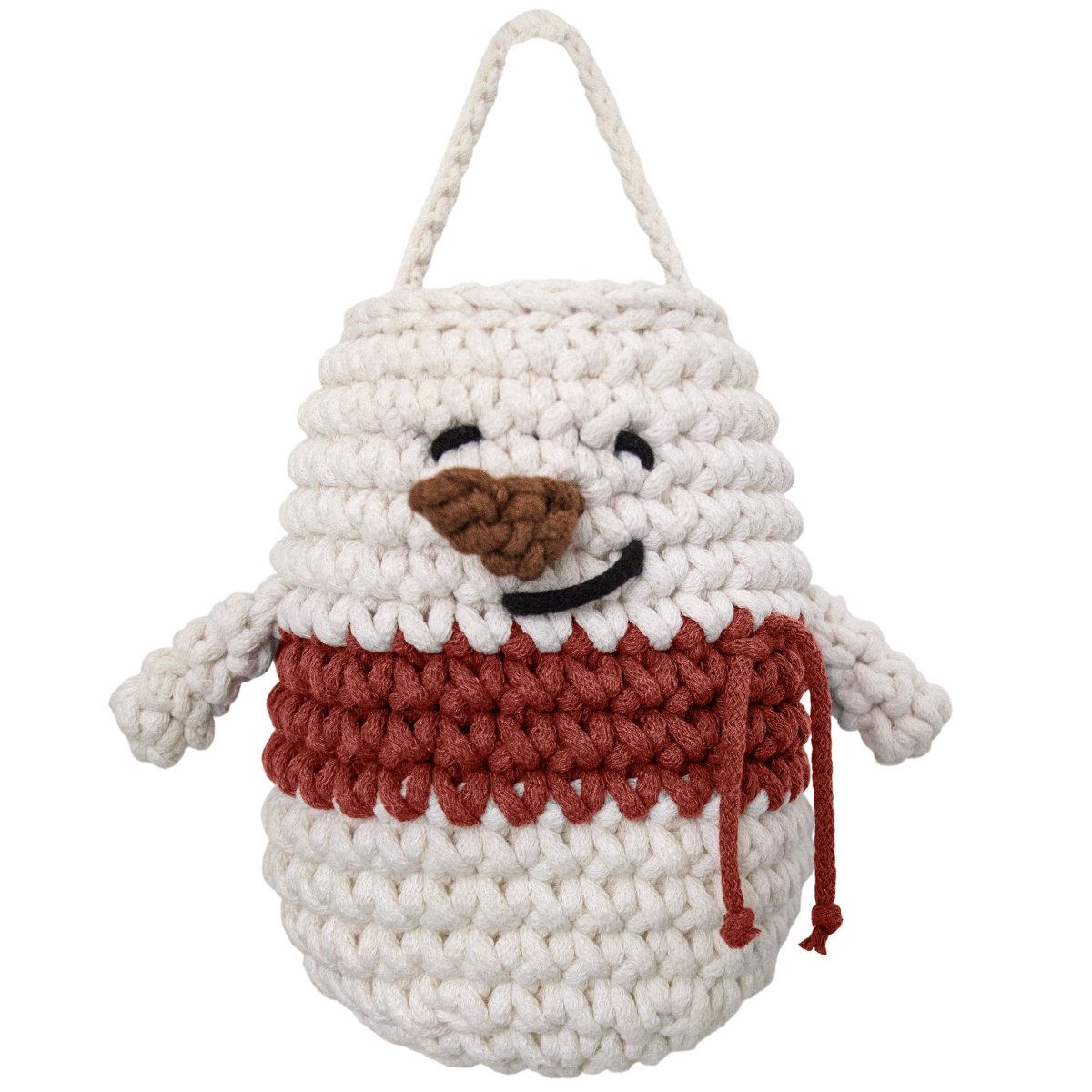 Image of Snowman Hanging Basket | TERRACOTTA