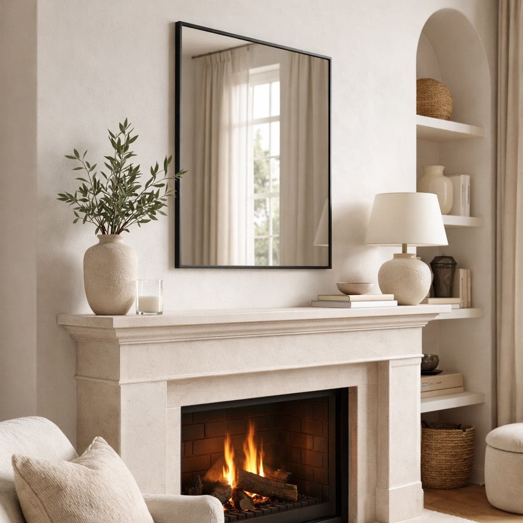Image of Takara - Black Metal Rectangle Mirror - 70cm x 50cm