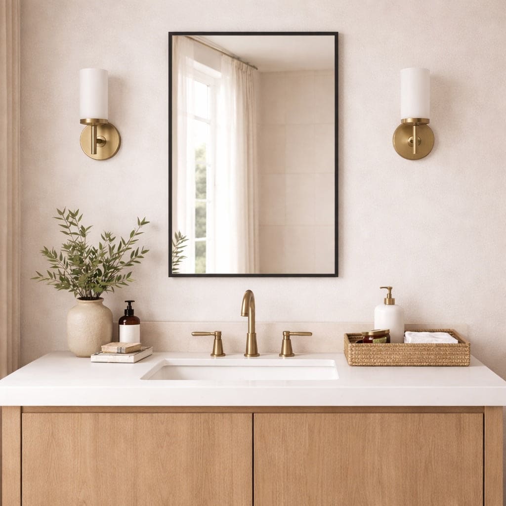 Image of Takara - Black Metal Rectangle Mirror - 70cm x 50cm