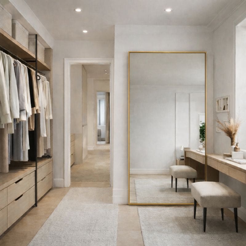 Image of Takara - Full Length Gold Metal Rectangle Mirror - 180cm x 90cm