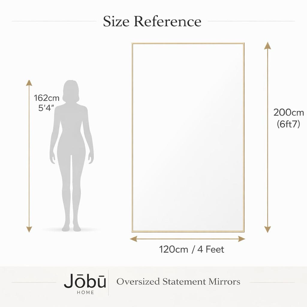 Image of Takara - Full Length Black Metal Rectangle Mirror - 200cm x 120cm