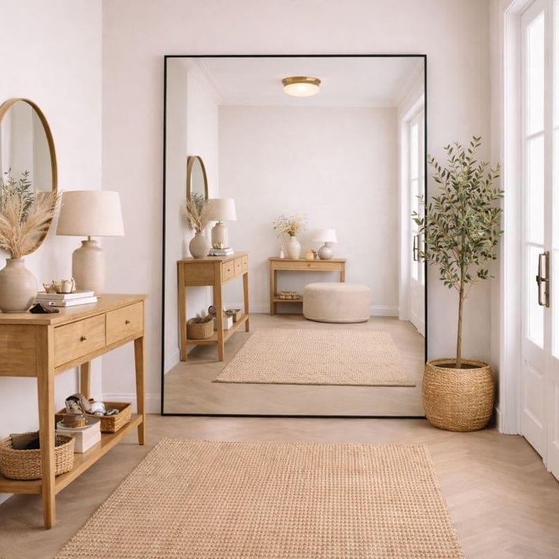 Image of Takara - Full Length Black Metal Rectangle Mirror - 200cm x 120cm