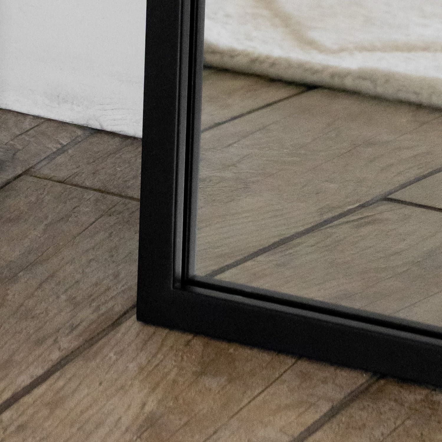 Image of Takara - Full Length Black Metal Rectangle Mirror - 200cm x 120cm
