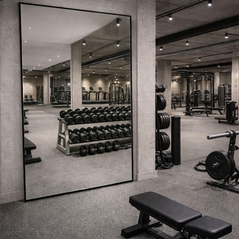Image of Takara - Full Length Black Metal Rectangle Mirror - 200cm x 120cm