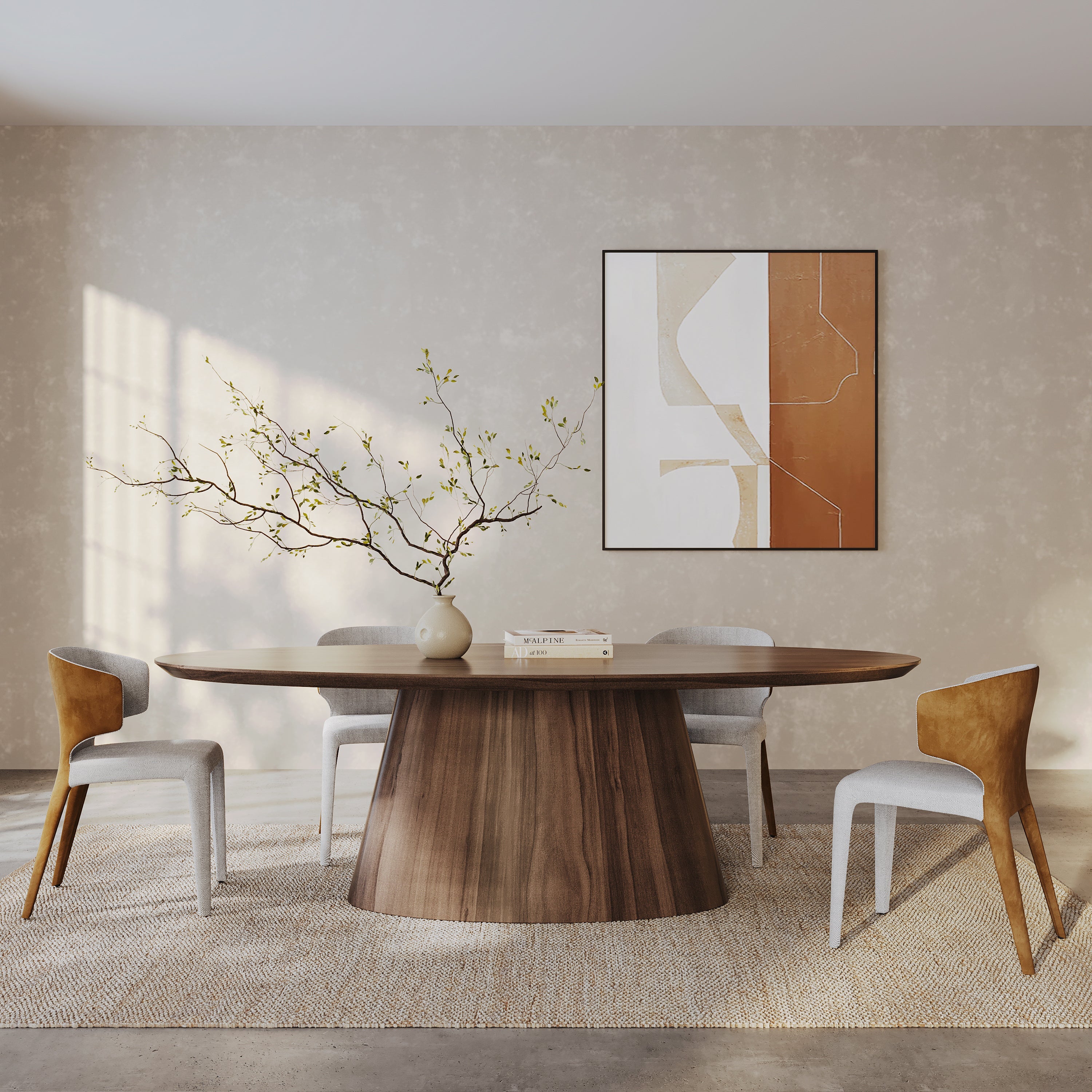 Image of Vela Dining Chair - Avery Cream & Honey