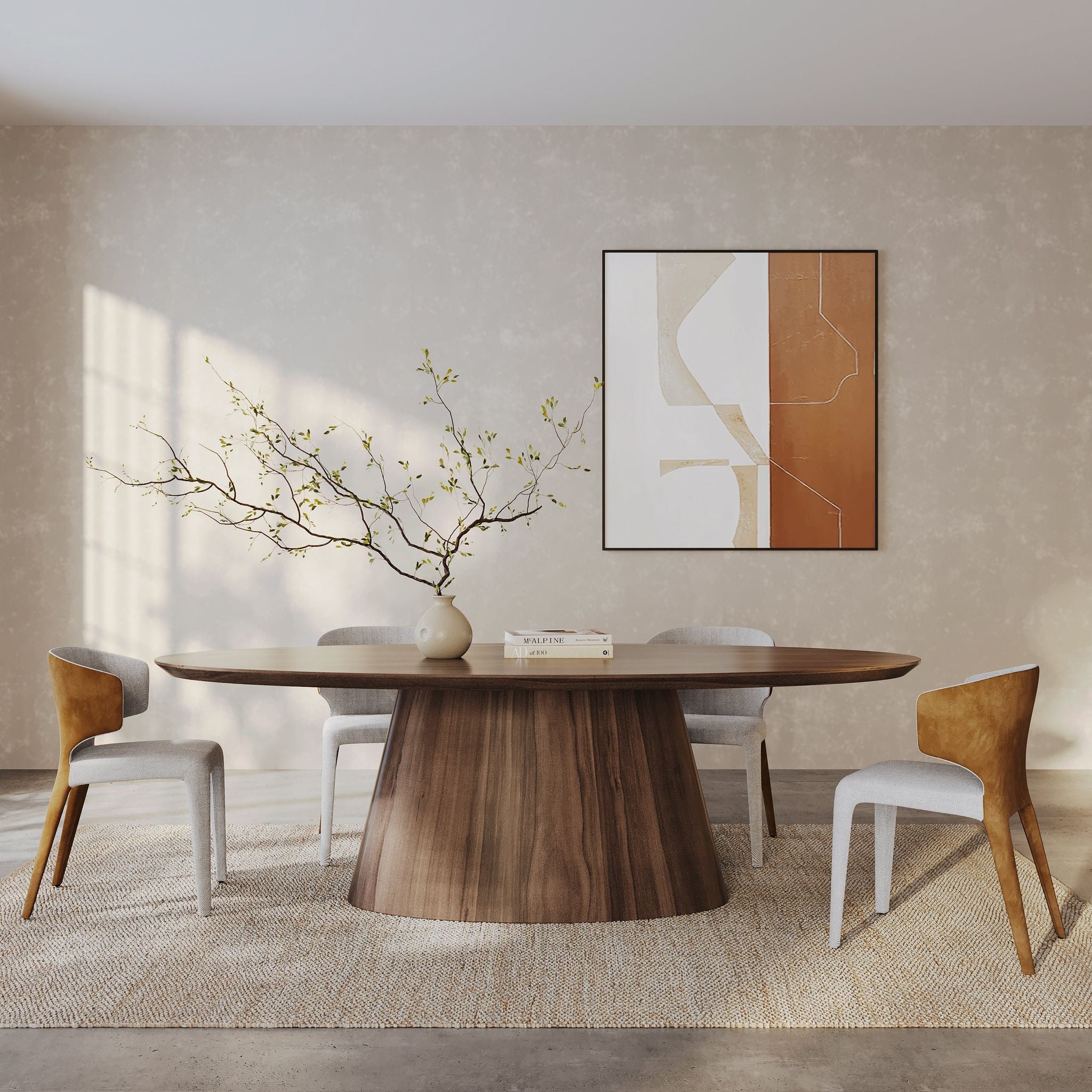 Image of Vela Dining Chair - Avery Cream & Honey