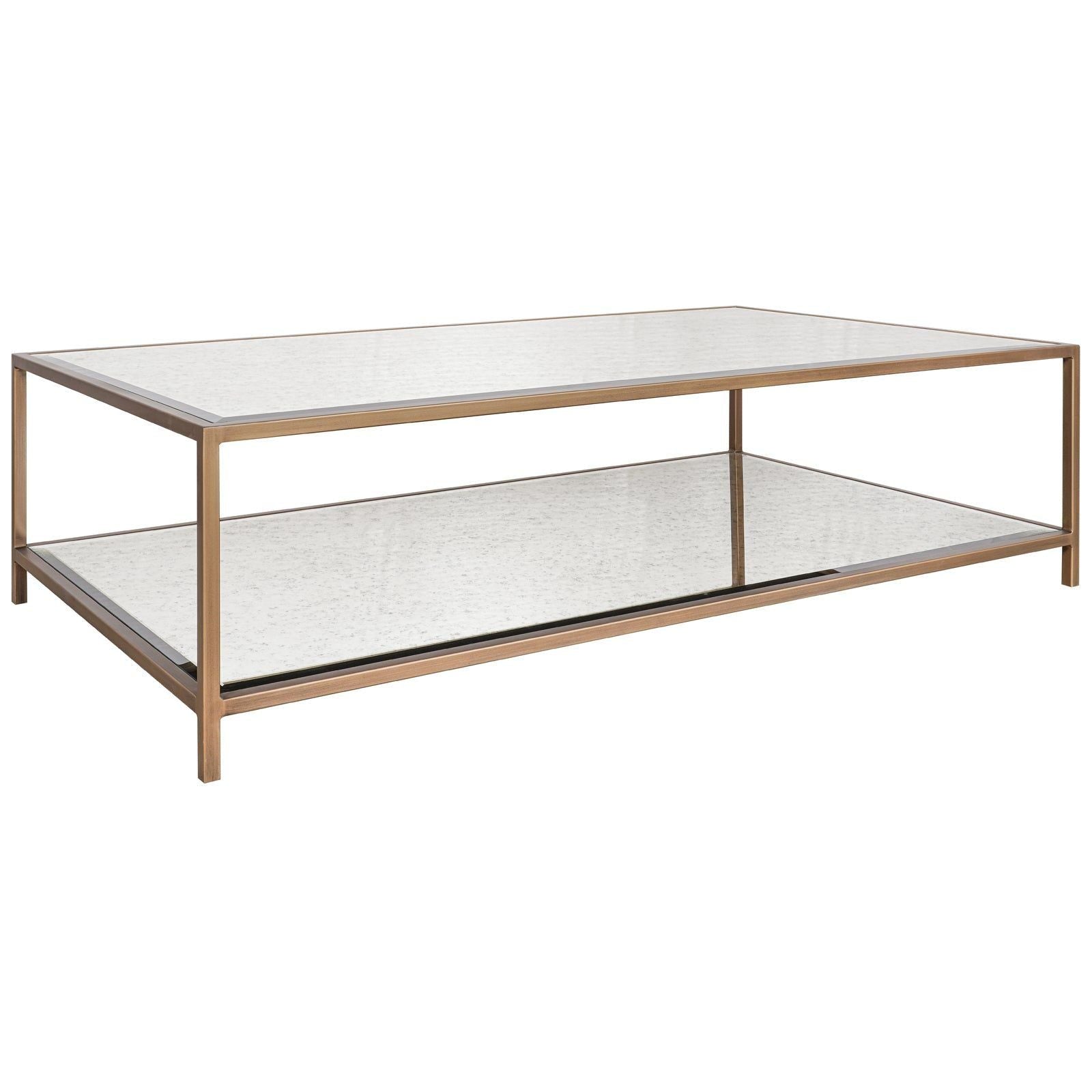 Image of Upton Coffee Table in Antique Brass