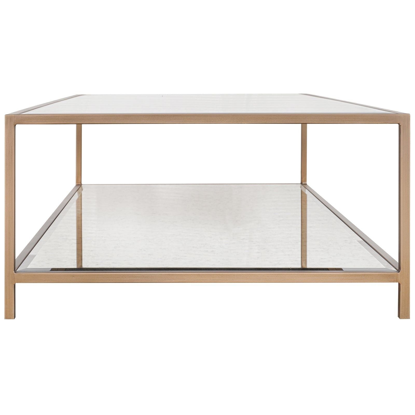 Image of Upton Coffee Table in Antique Brass