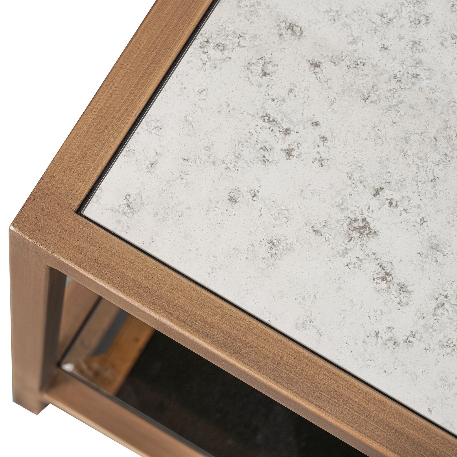 Image of Upton Coffee Table in Antique Brass