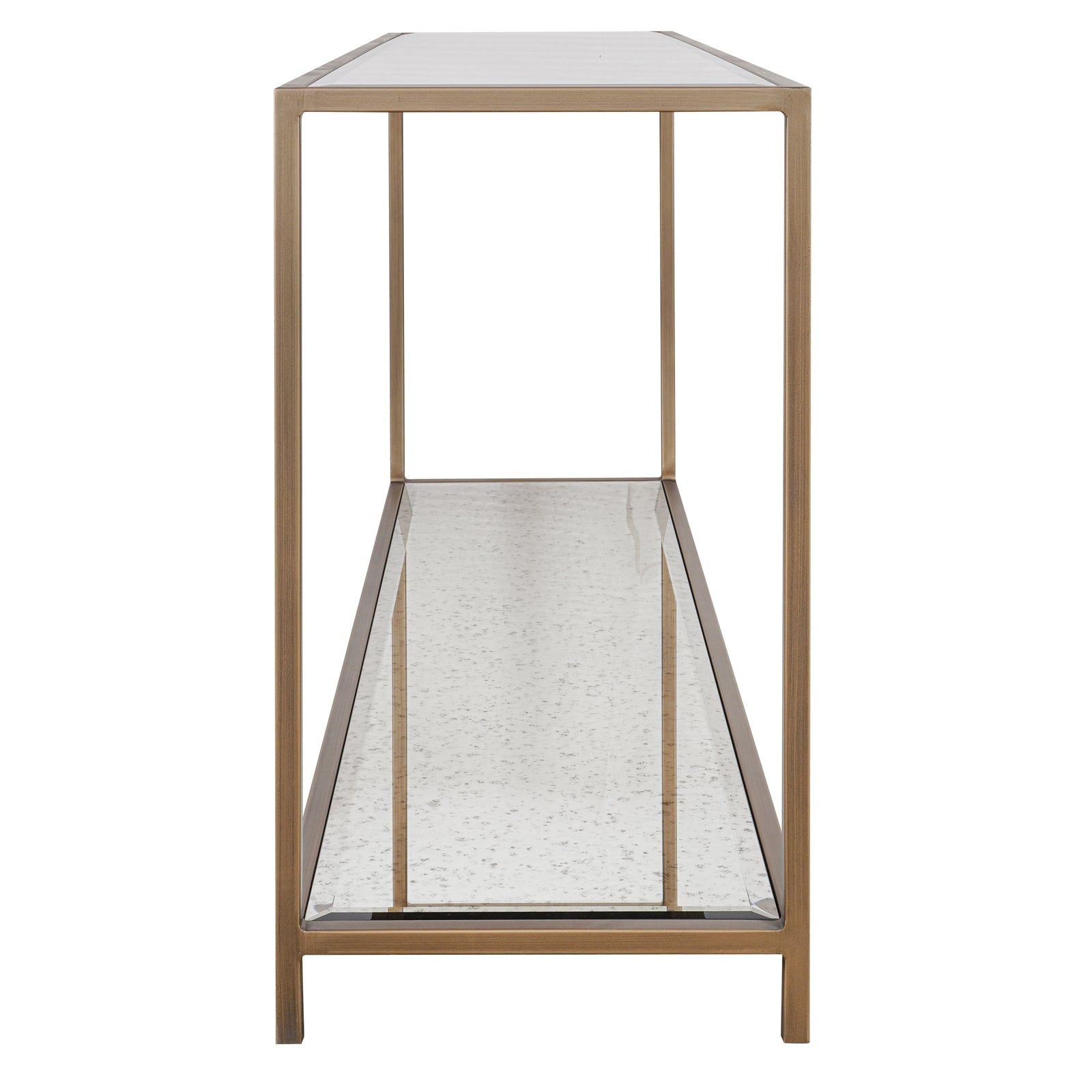 Image of Upton Console Table in Antique Brass