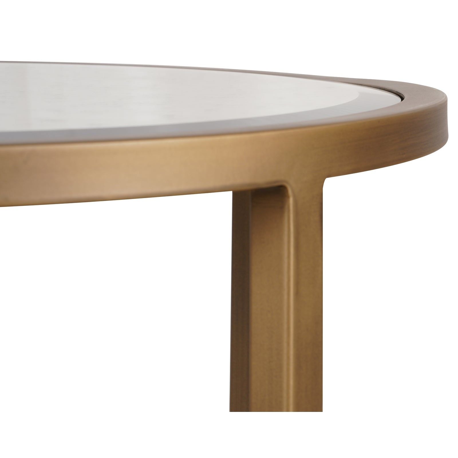 Image of Upton Side Table in Antique Brass - Round