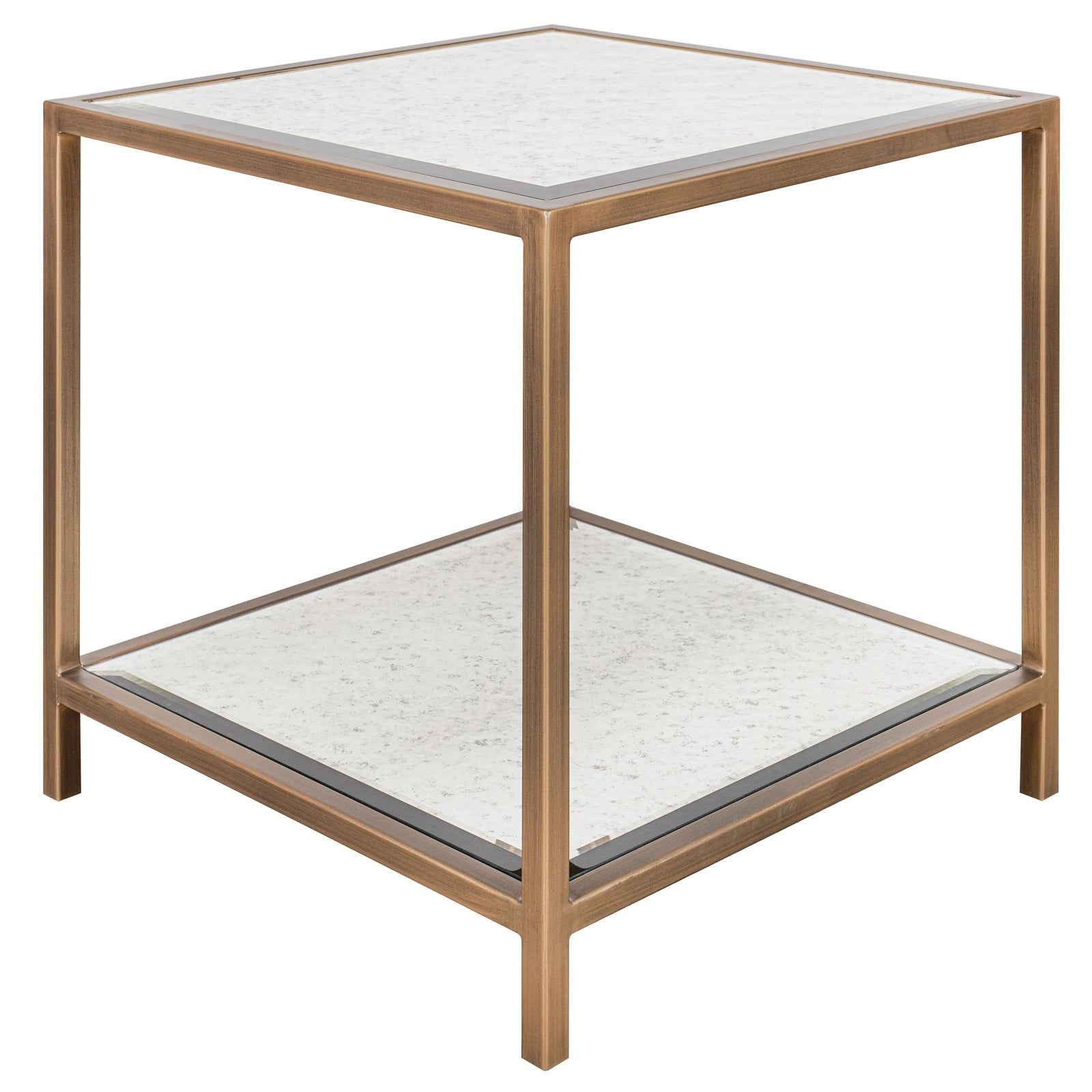 Image of Upton Side Table in Antique Brass