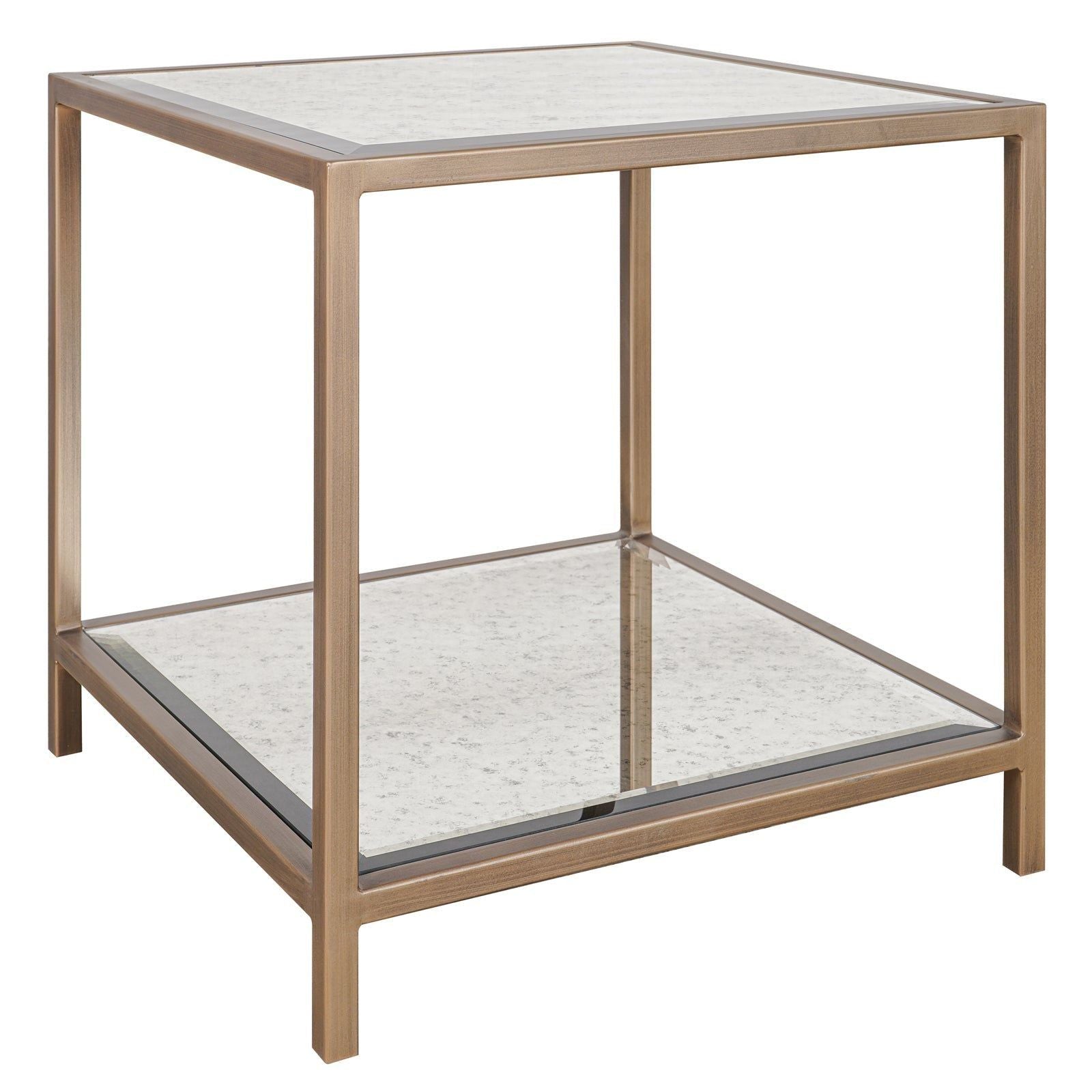 Image of Upton Side Table in Antique Brass