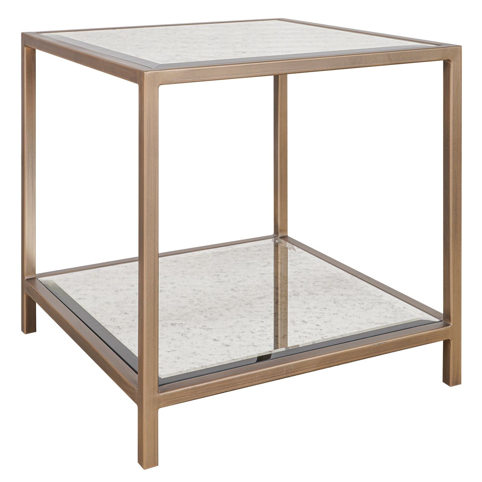 Image of Upton Side Table in Antique Brass