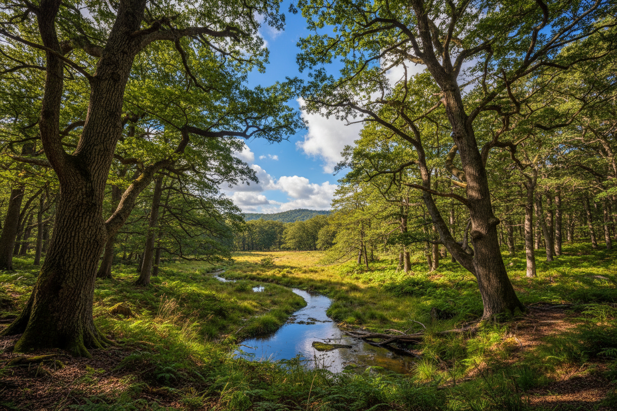 Image of Use realistic scenes for trees sky and sun