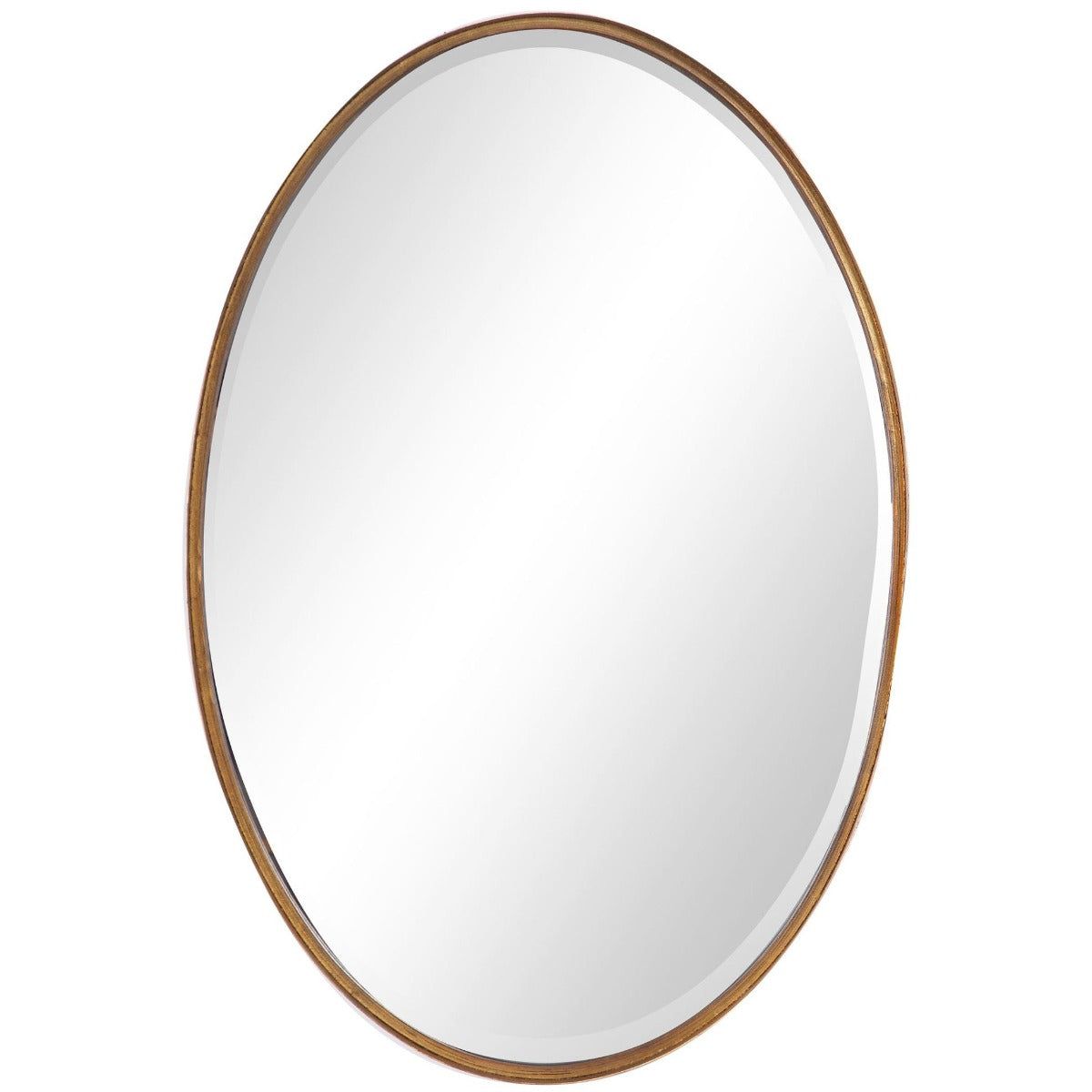Image of Oval Mirror Gold Leaf