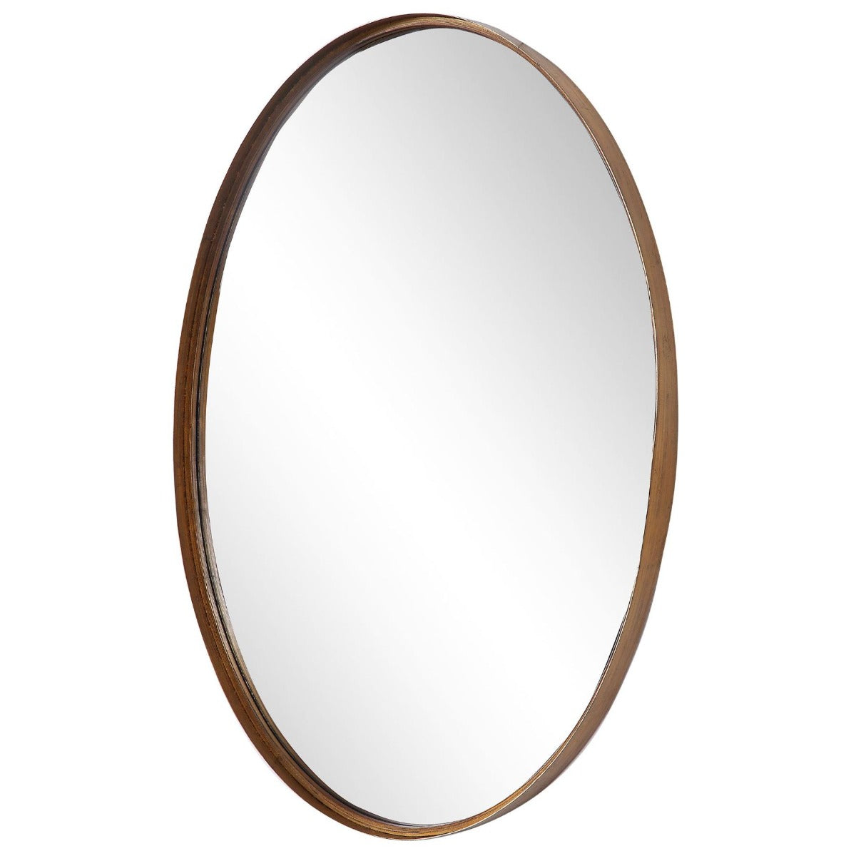 Image of Oval Mirror Gold Leaf