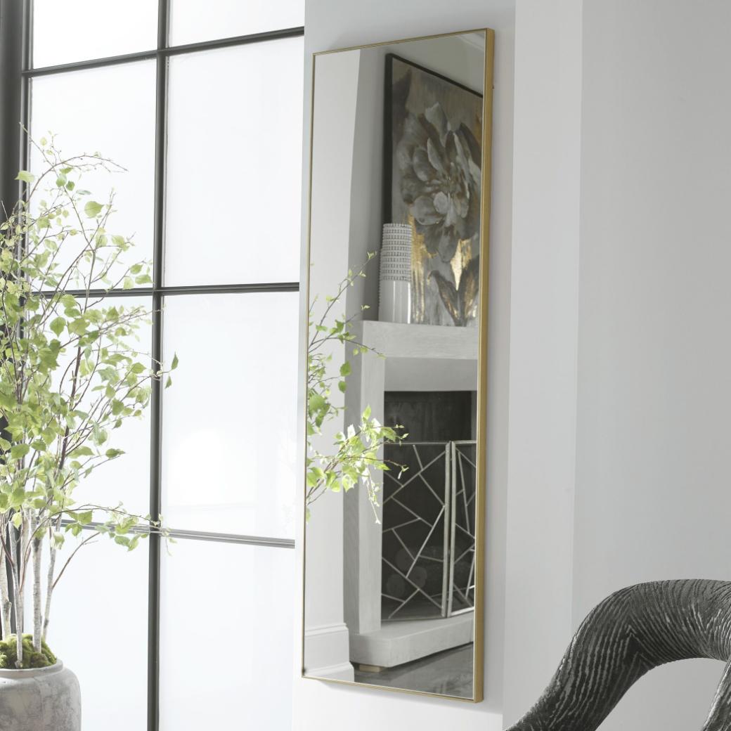 Image of Slim Frame Tall Mirror Gold