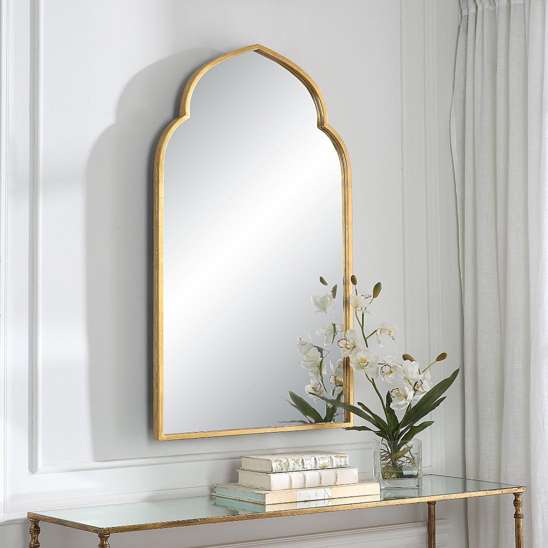Image of Temple Mirror Gold Finish
