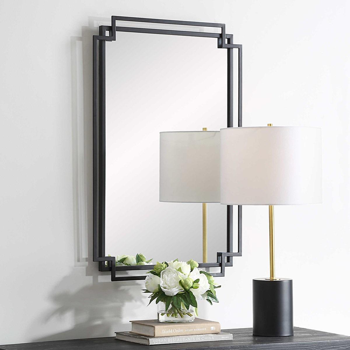 Image of Deco Mirror Black Finish
