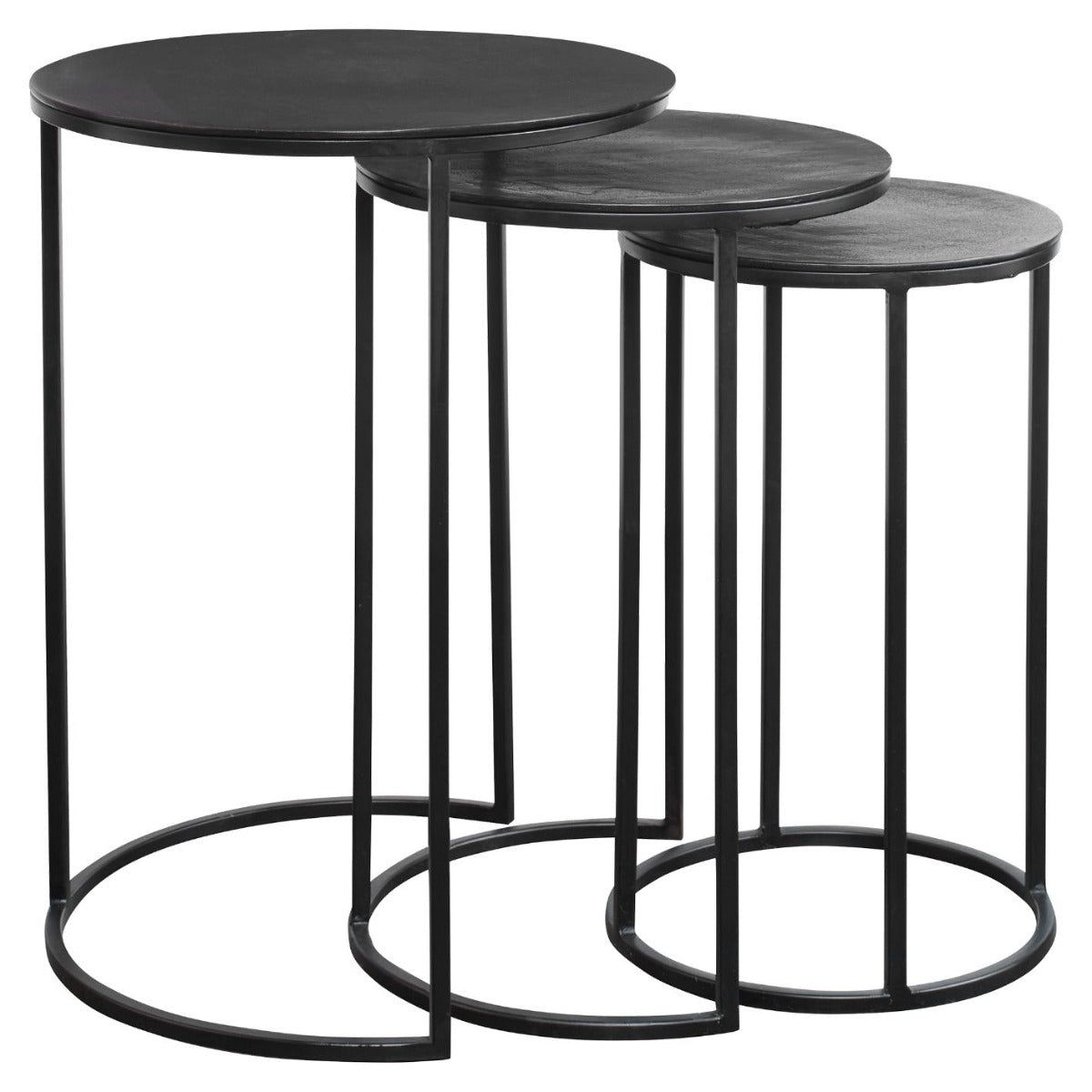 Image of Espresso Set of Round Nesting Tables