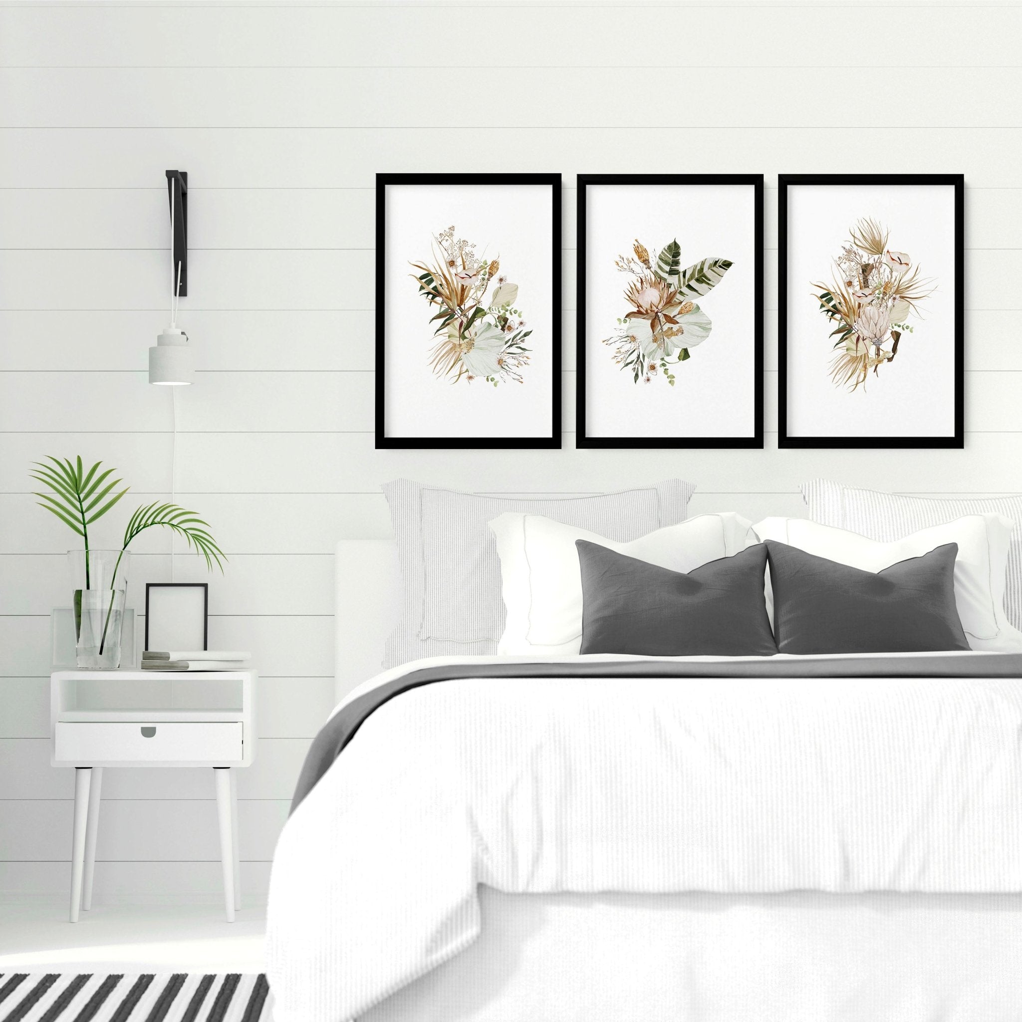 Image of Bedroom Pictures for Wall – Set of 3 Boho Prints