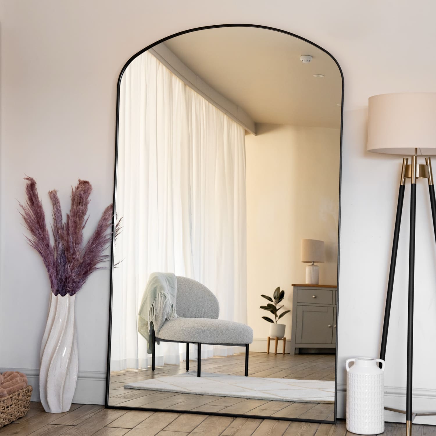 Image of Yoko - Black Metal Gentle Arch Mirror - 200cm x 120cm